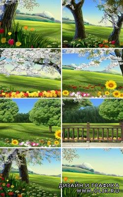 Природные фоны с цветами