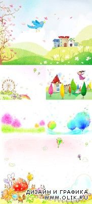 Abstract Spring Psd Backgrounds pack 5 for PHSP