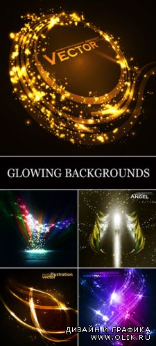 Glowing Abstract Backgrounds Vector 2