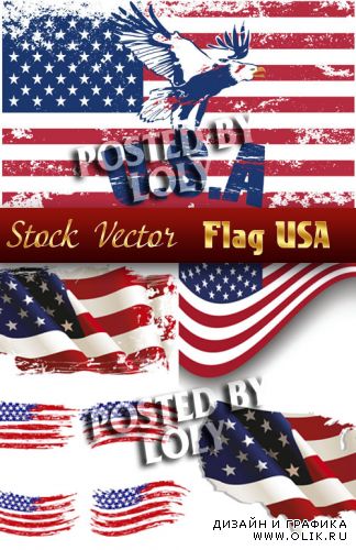Флаг Америки - Векторный клипарт