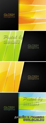 Glossy Business Cards Vector