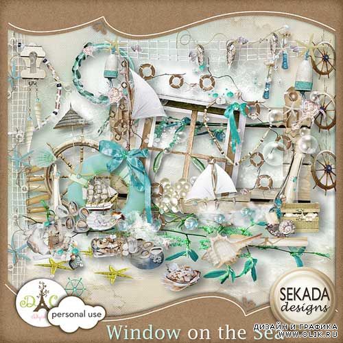 Морской скрап-набор - Окно на море 