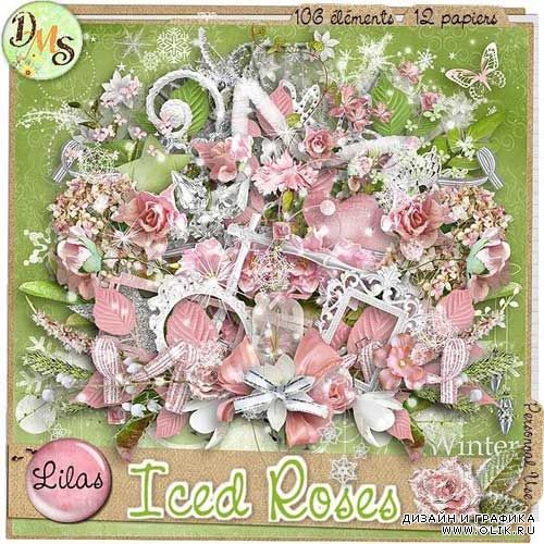 Цветочный скрап-набор - Замерзающие розы 