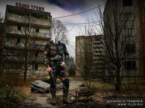 Шаблон для фотошопа – Сталкер в Припяти