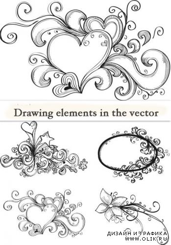 Рисованые элементы в векторе / Drawing elements in the vector