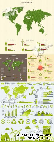 Eco infographic design elements 0239
