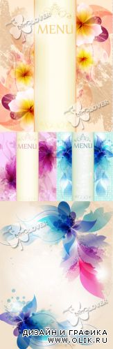 Gentle floral design menu 0243