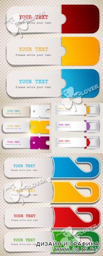 Design of colorful bookmarks or banners 0249