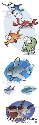 Сartoon sea creatures 0252