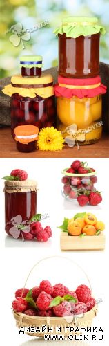 Tasty fruits and jam 0256