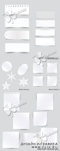 Various white note papers 0262