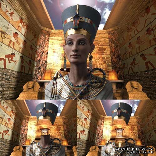 Шаблон  женский – Нефертити