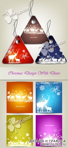 Christmas design with deers 0272