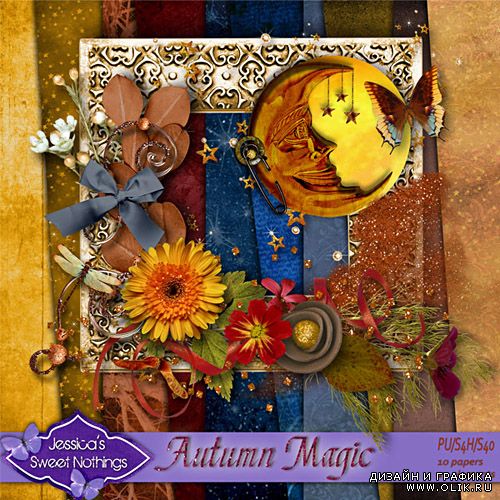 Cкрап-набор "Autumn Magic" и 2 осенних кластера