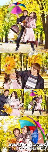 Happy couple in autumn 0285