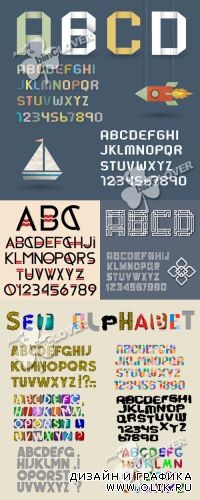 Alphabet of various style 0291