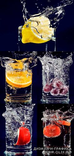 Фрукты в Стакане с Водой / Fruit in Glass with Water