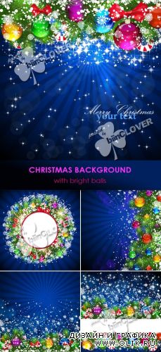 Christmas background with bright balls 0295