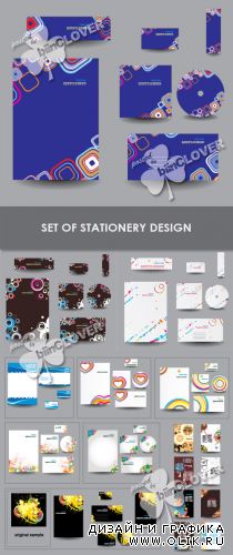 Set of stationery design 0302