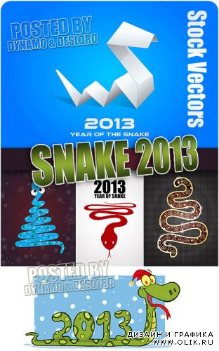 Змея 2013 №6 - Векторный клипарт