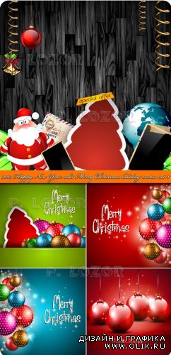 2013 Праздничные новогодние и рождественские фоны часть 8 | 2013 Happy New Year and Merry Christmas holiday vector backgrounds set 8