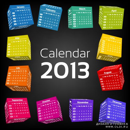 Календарь 2013 (vector calendar 2013)