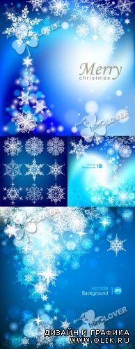 Christmas background and snowflakes 0327