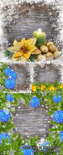 Christmas decoration on wooden background 0239