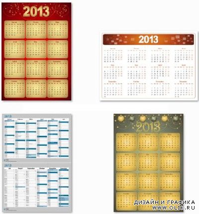 Vector Calendar 2013
