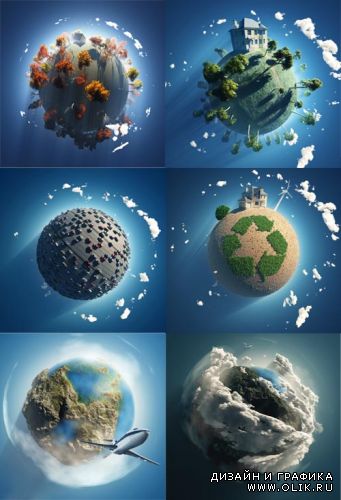 Креатив планеты Земля 25шт