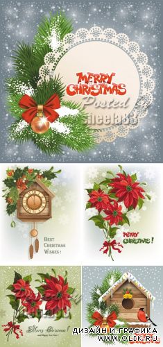 Christmas & New Year 2013 Vector Backgrounds 2