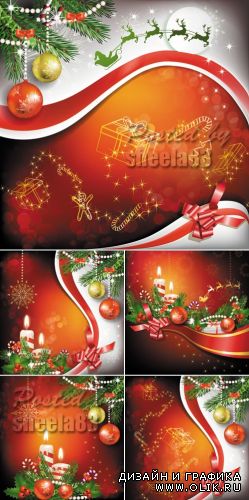 Christmas & New Year Cards Vector