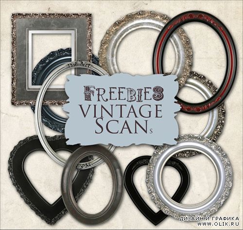 Collection of various Frames in Vintage style