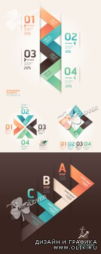 Modern origami infographics and web design 0370
