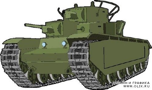 Военная техника (танки, авиация) в векторе