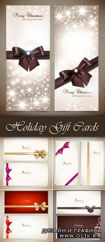 Holiday Gift Cards Vector 2
