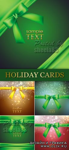 Holiday Backgrounds with Bow Vector