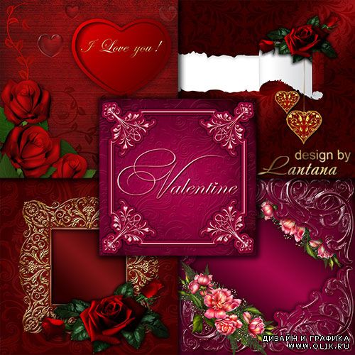 Романтические исходники для дизайна - День святого Валентина