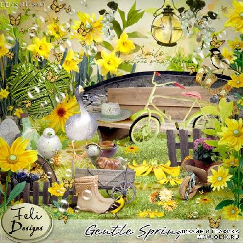 Скрап-комплект - Ласковая весна