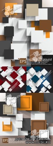 Overlapping squares background 0381