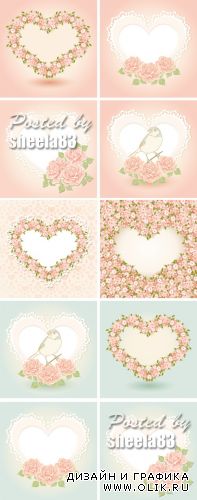 Cute Valentine's Day Cards Vector