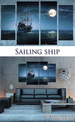 Triptyches, Fourplex - Sailing ship