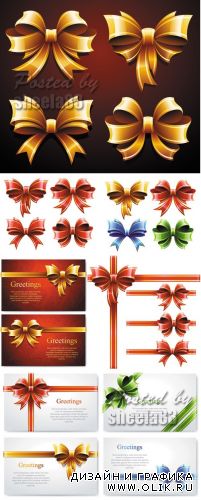 Color Gift Bows Vector