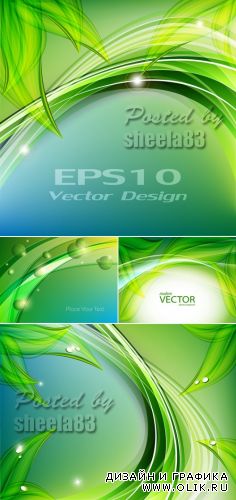Green Abstract Backgrounds Vector 2