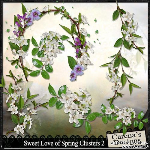 Цветочный скрап-набор -Sweet Love of Spring[