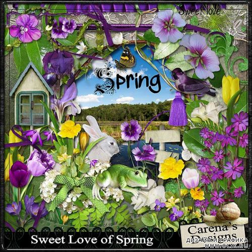 Цветочный скрап-набор -Sweet Love of Spring[