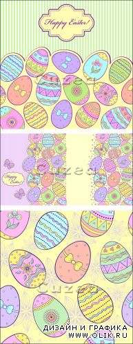Векторные карточки к Пасхи/ Gentle vector cards by Easter