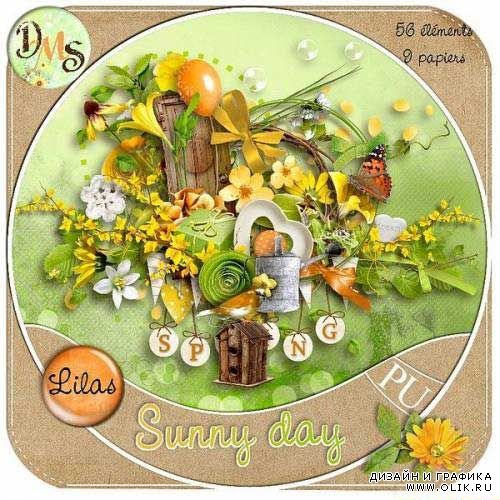 Весенний цветочный скрап-набор - Солнечный денёк