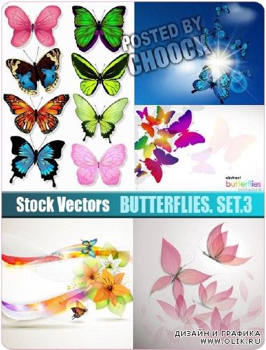 Бабочки. Вып.3 - векторный клипарт
