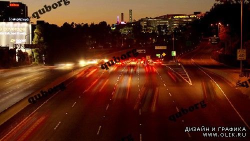 Video Footage - LA Freeway Traffic Full HD 1080p